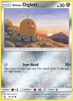 Alolan Diglett — Ultra Prism #78