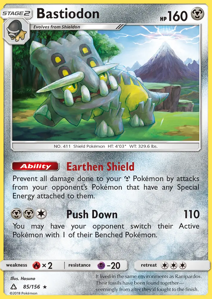 Bastiodon 85 — Ultra Prism 85, Holofoil finish