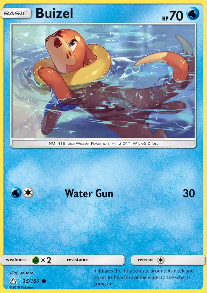 Buizel 35 — Ultra Prism 35, Normal finish