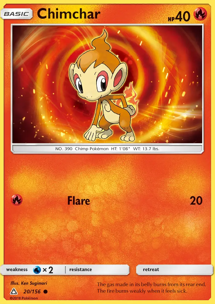 Chimchar 20 — Ultra Prism 20, Normal finish