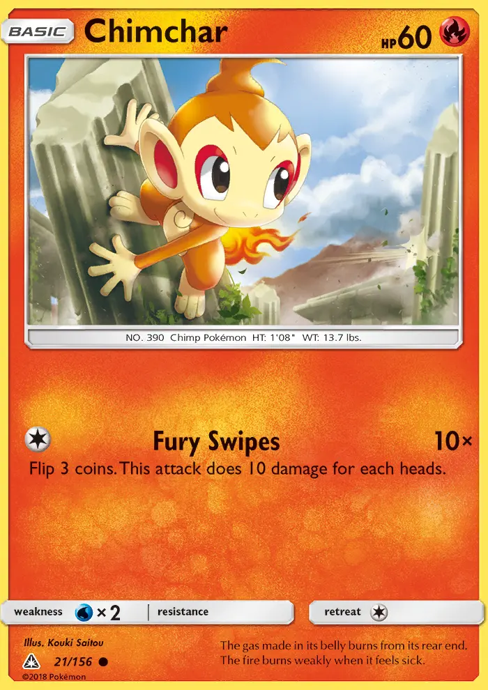 Chimchar 21 card from Ultra Prism