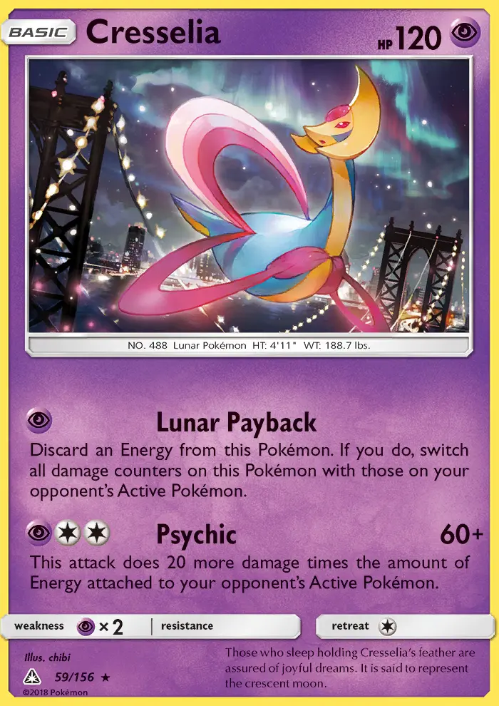 Cresselia 59 — Ultra Prism 59, Holofoil finish