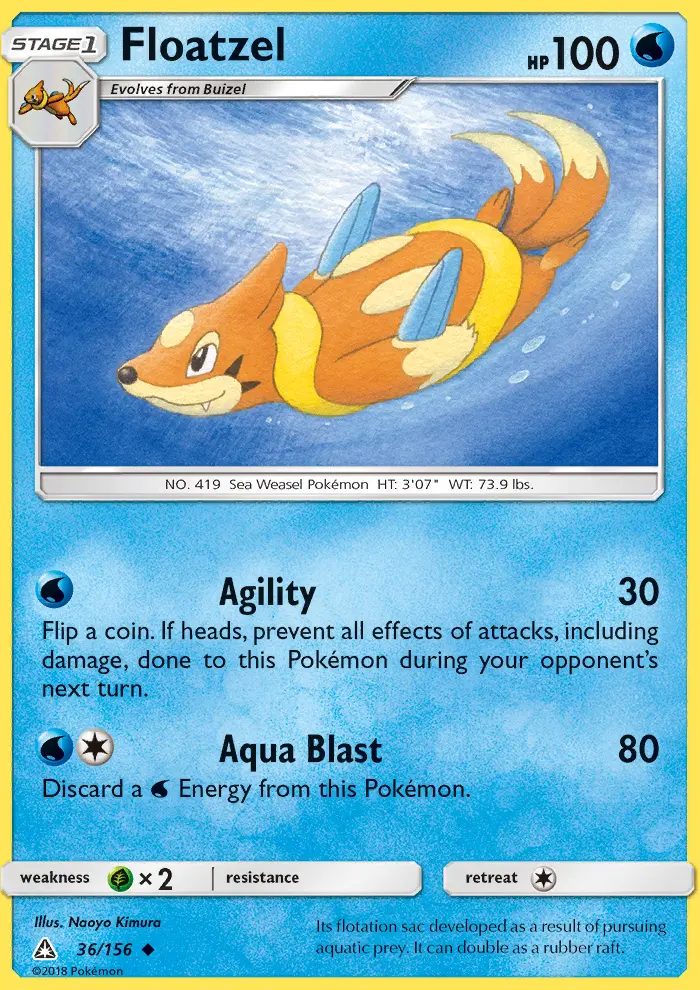 Floatzel 36 card from Ultra Prism