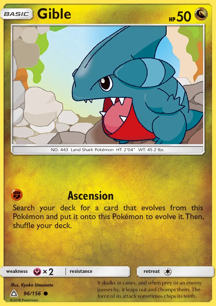 Gible 96 card from Ultra Prism