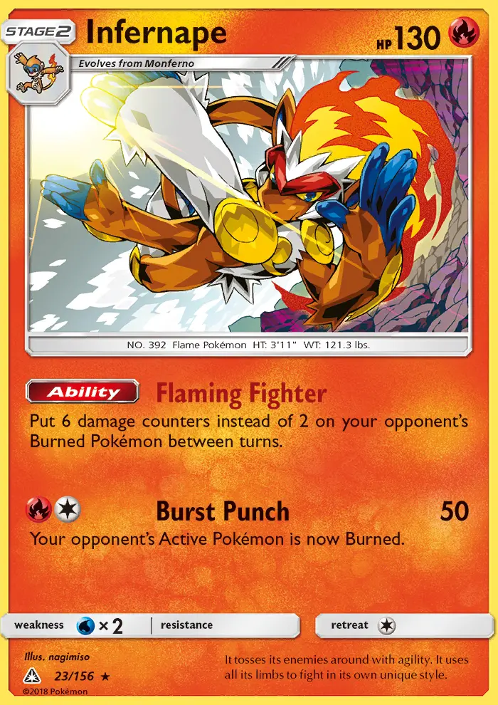 Infernape 23 — Ultra Prism 23, Holofoil finish