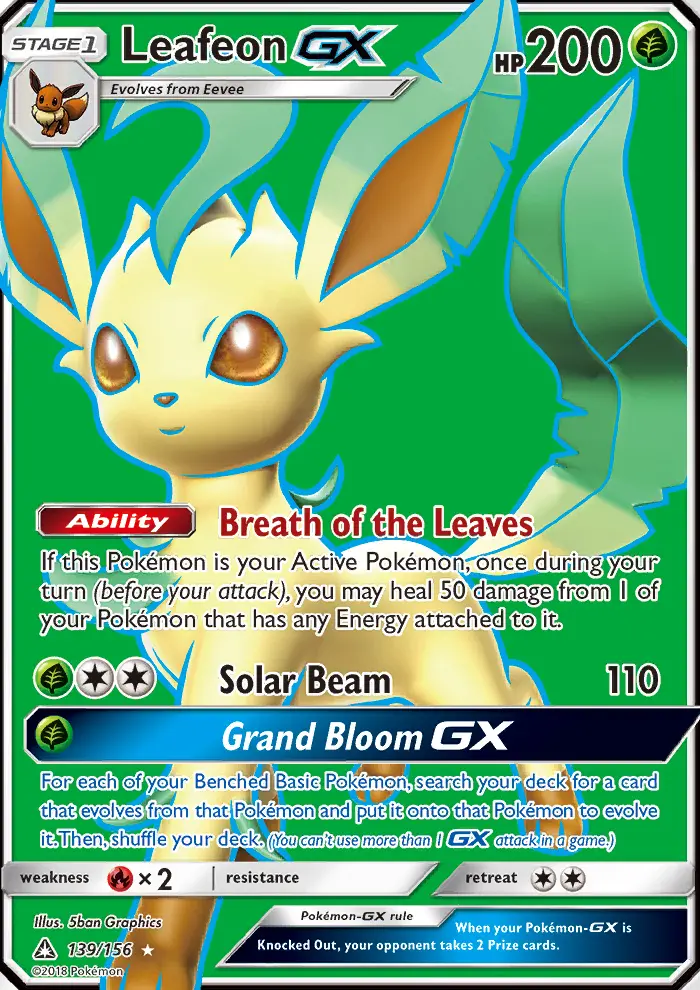 Leafeon-GX 139 — Ultra Prism 139, Holofoil finish
