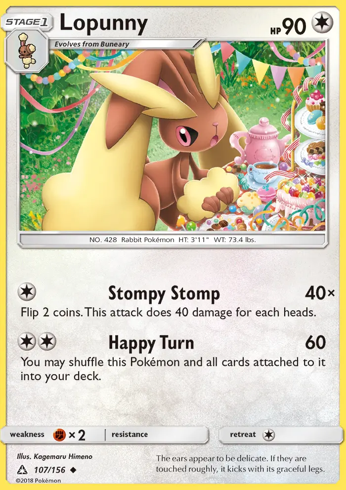 Lopunny 107 card from Ultra Prism