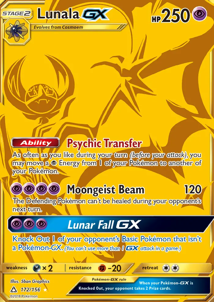 Lunala-GX 172 card from Ultra Prism