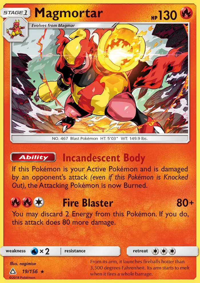 Magmortar 19 — Ultra Prism 19, Holofoil finish