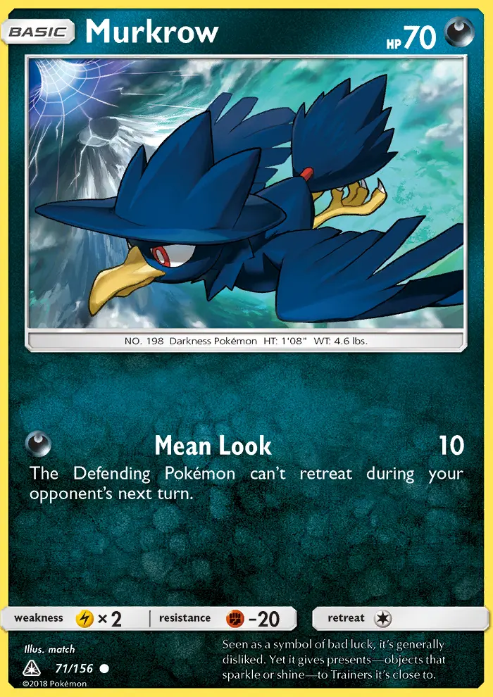 Murkrow 71 card from Ultra Prism