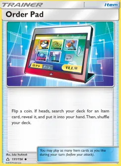 Order Pad 131 — shown as an example of the Reverse Holofoil finish