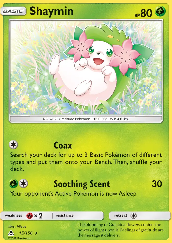 Shaymin 15 — Ultra Prism 15, Holofoil finish