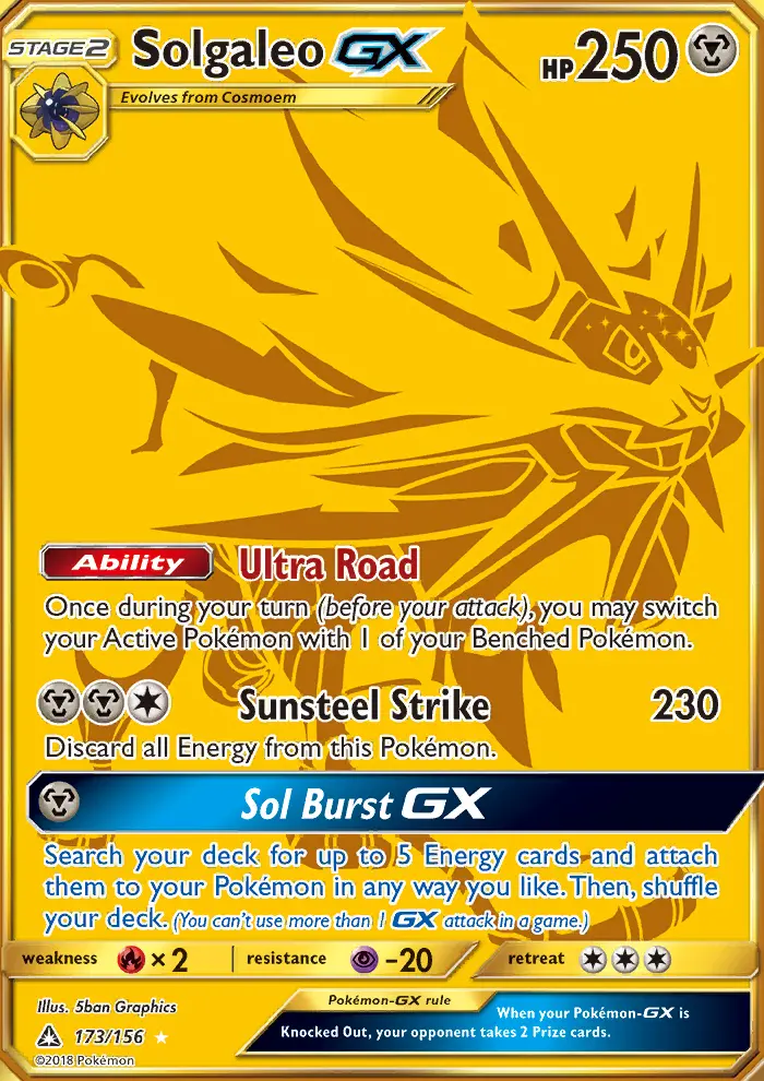 Solgaleo-GX 173 card from Ultra Prism