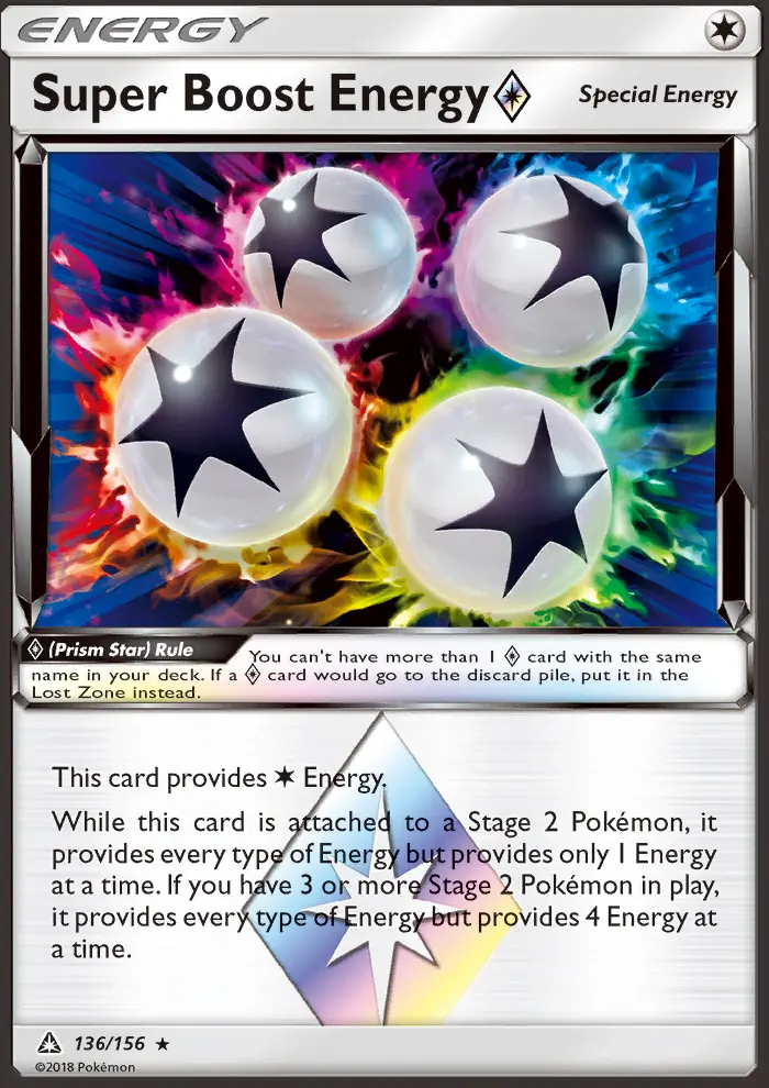 Super Boost Energy ◇ 136 — Ultra Prism 136, Holofoil finish