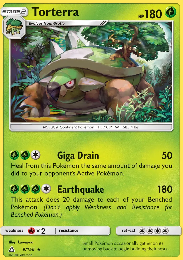 Torterra 9 card from Ultra Prism