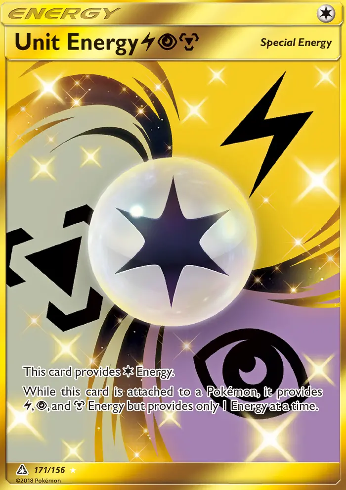 Unit Energy LightningPsychicMetal 171 — Ultra Prism 171, Holofoil finish