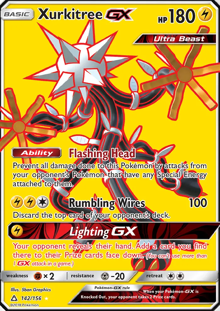 Xurkitree-GX 142 — Ultra Prism 142, Holofoil finish