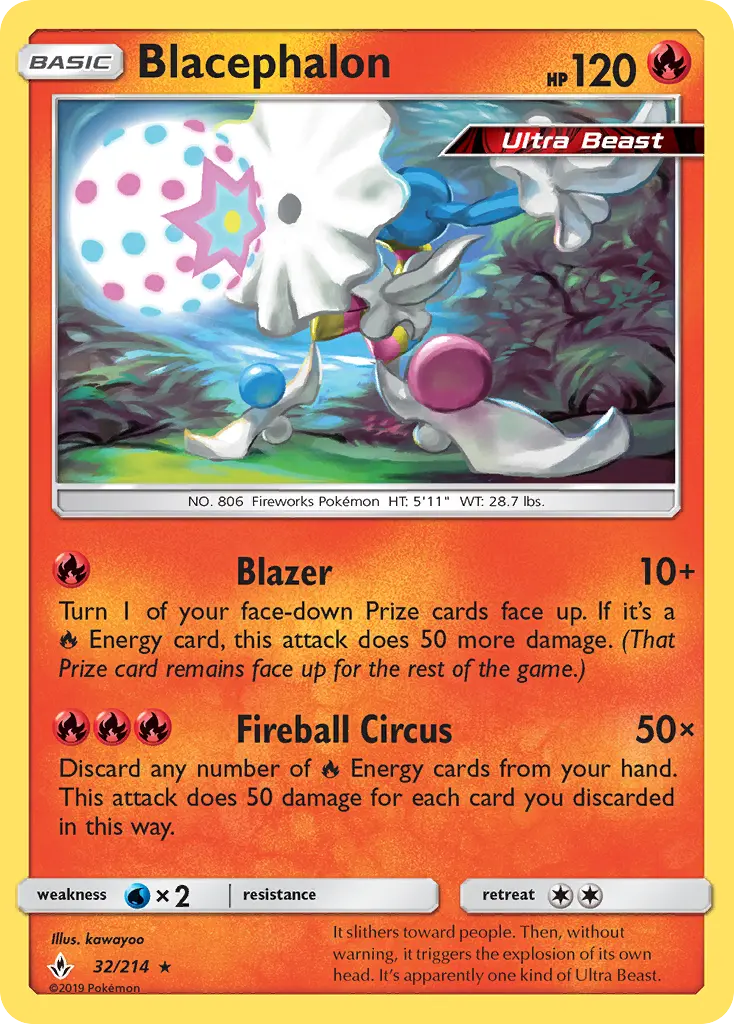Blacephalon 32 card from Unbroken Bonds