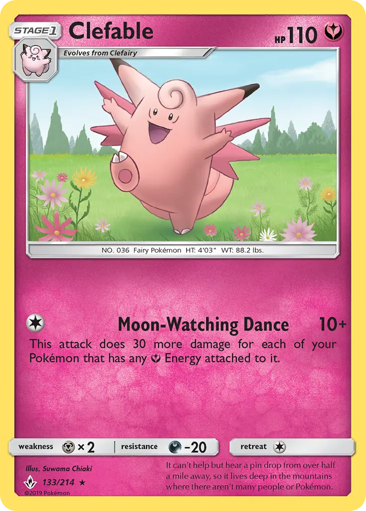 Clefable 133 — Unbroken Bonds 133, Normal finish