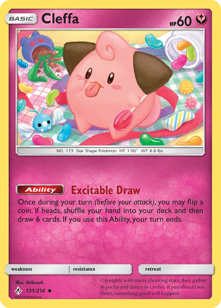 Cleffa 131 card from Unbroken Bonds
