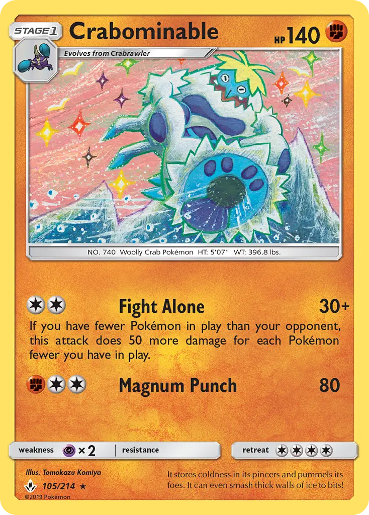 Crabominable 105 card from Unbroken Bonds
