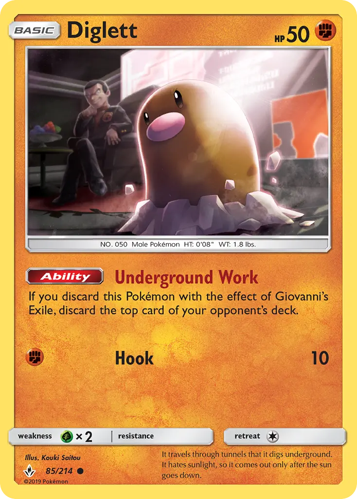 Diglett 85 — Unbroken Bonds 85, Normal finish