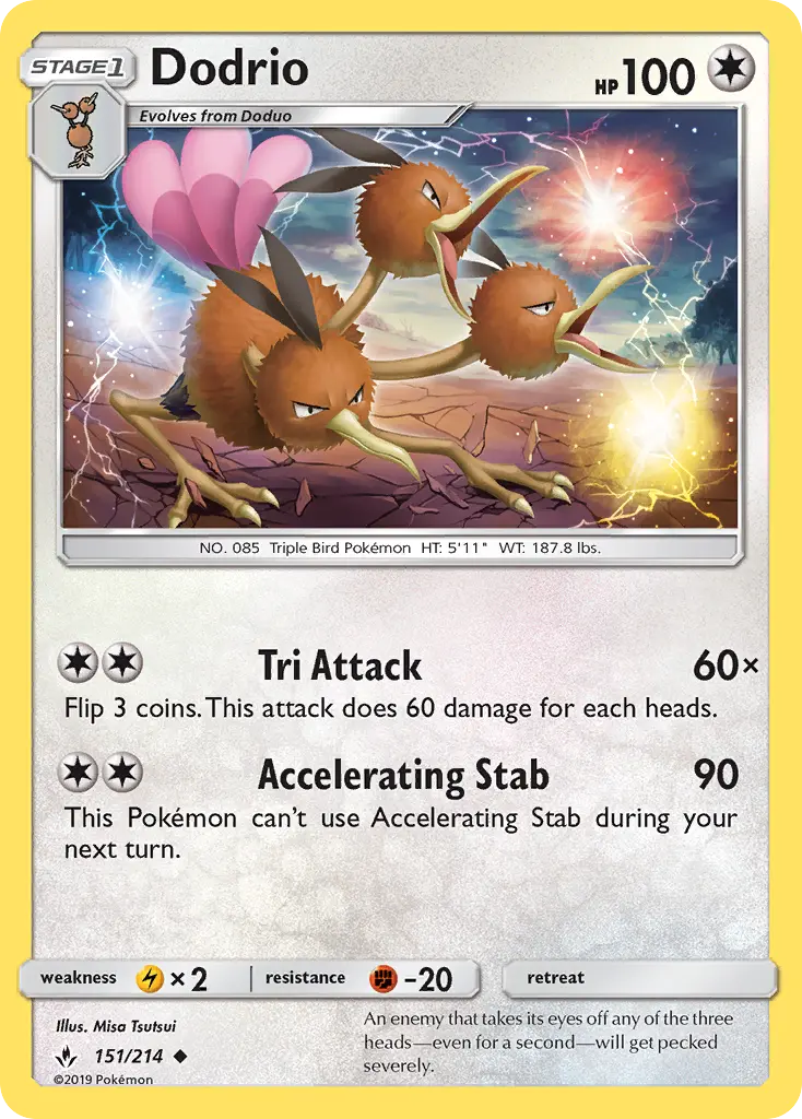 Dodrio 151 card from Unbroken Bonds