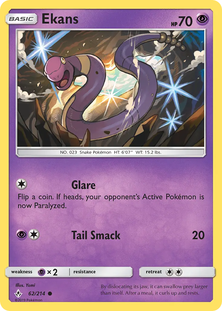 Ekans 62 — Unbroken Bonds 62, Normal finish