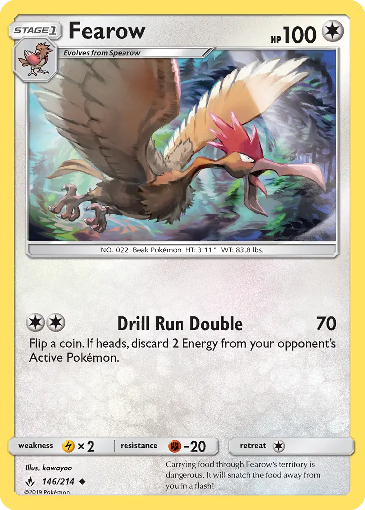 Fearow 146 card from Unbroken Bonds