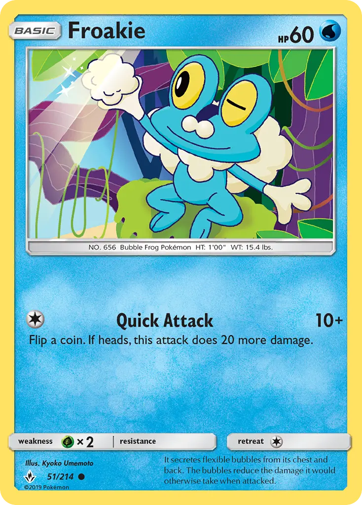 Froakie 51 card from Unbroken Bonds