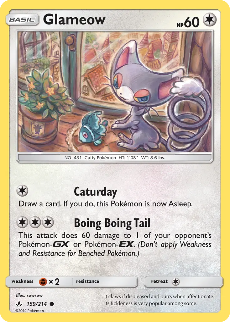 Glameow 159 — Unbroken Bonds 159, Normal finish