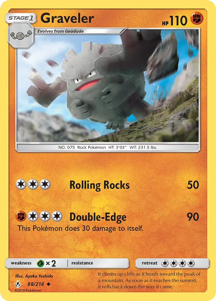 Graveler 88 card from Unbroken Bonds