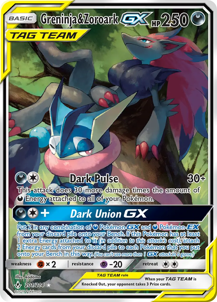 Greninja & Zoroark-GX 201 — the most expensive kodama card
