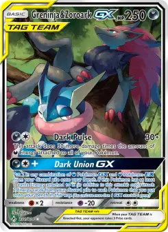 Greninja & Zoroark-GX — Unbroken Bonds 201