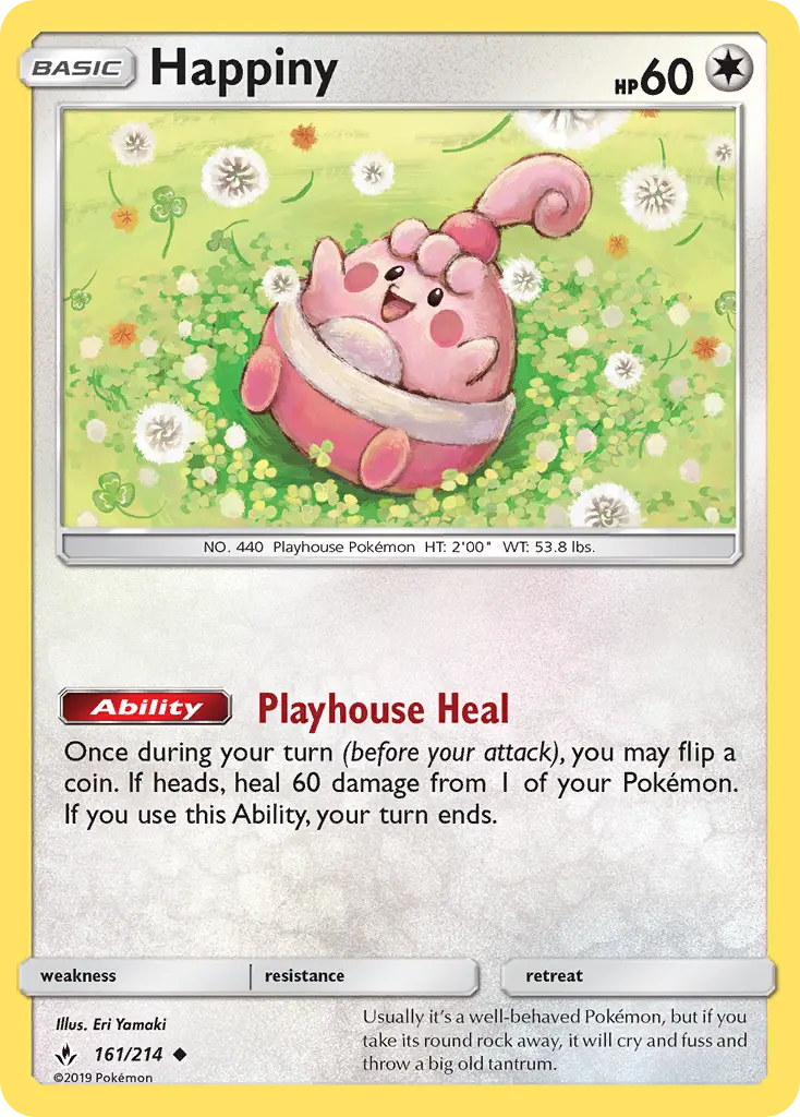 Happiny 161 card from Unbroken Bonds