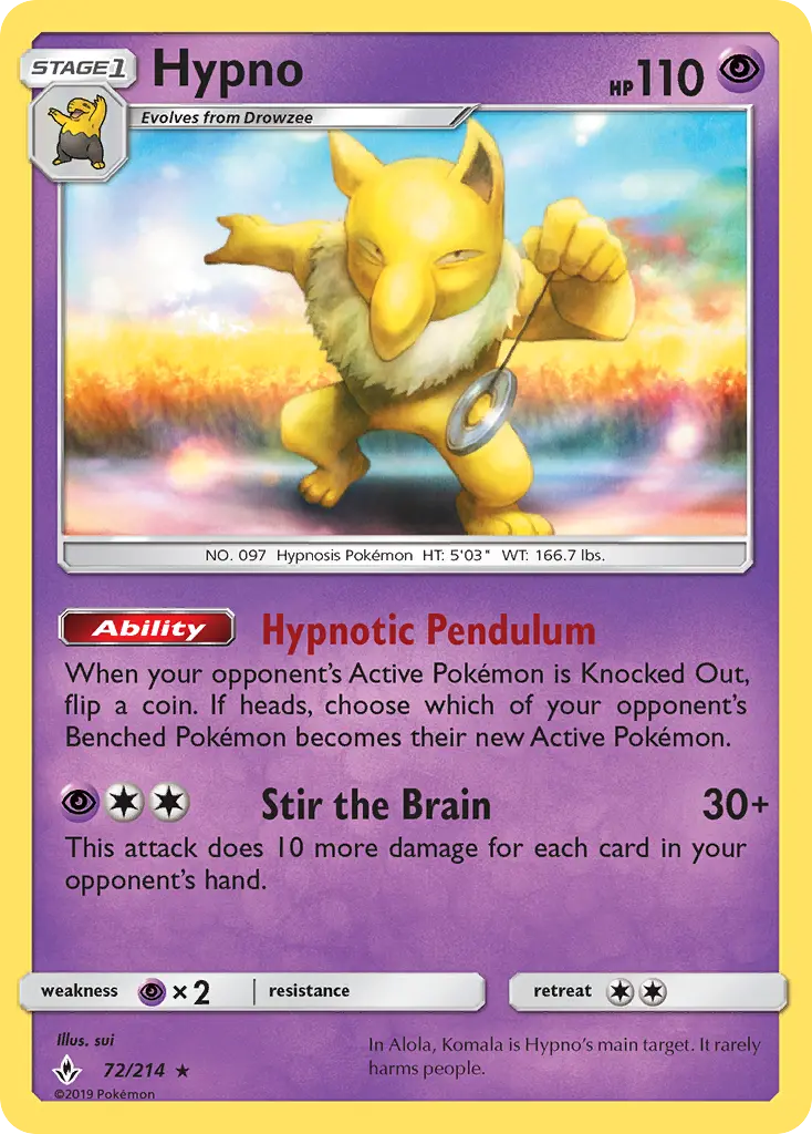 Hypno 72 — Unbroken Bonds 72, Normal finish
