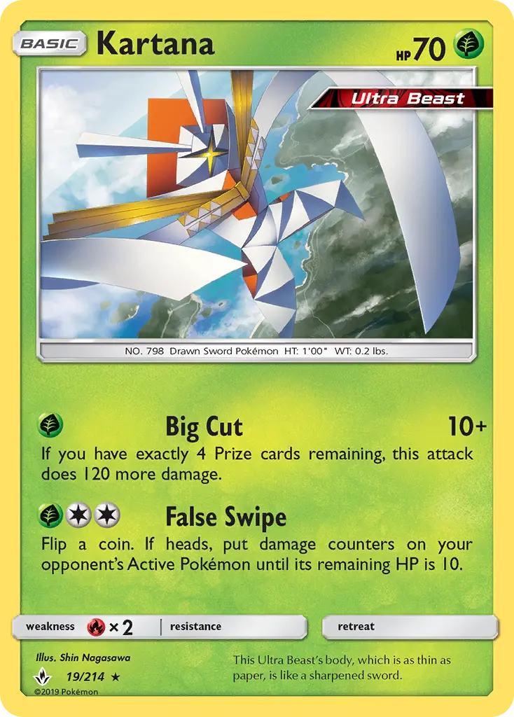 Kartana 19 — Unbroken Bonds 19, Holofoil finish