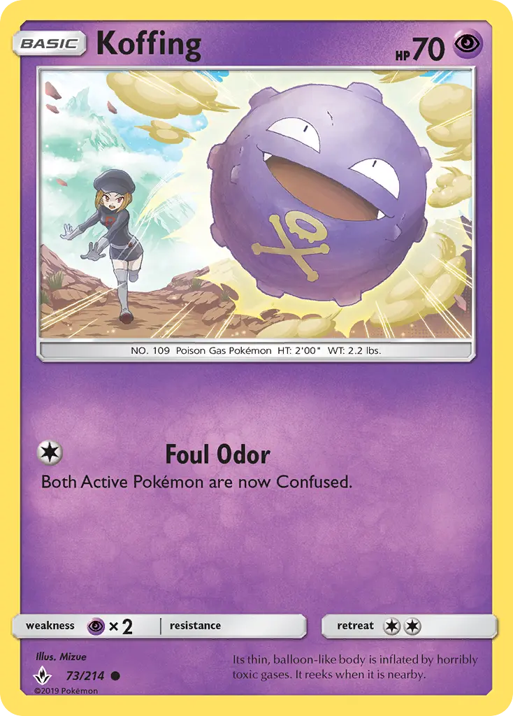 Koffing 73 card from Unbroken Bonds
