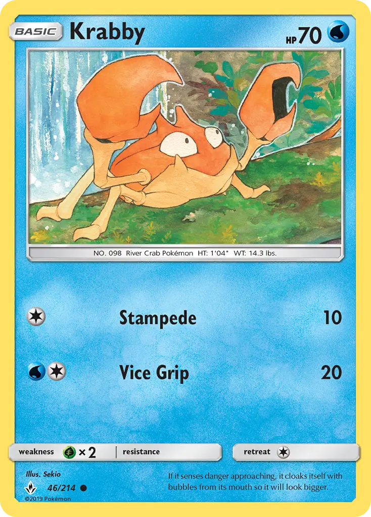 Krabby 46 — Unbroken Bonds 46, Normal finish