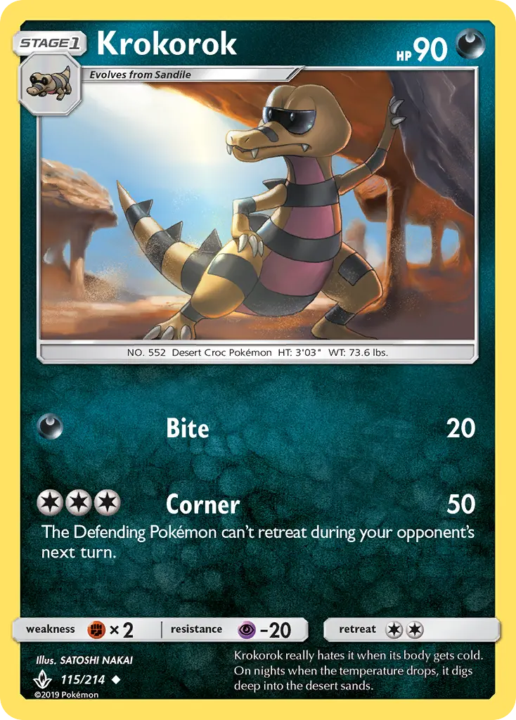 Krokorok 115 card from Unbroken Bonds