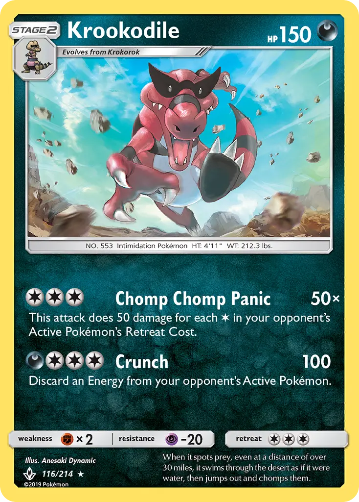 Krookodile 116 card from Unbroken Bonds