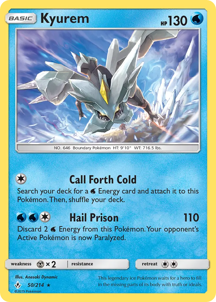 Kyurem 50 card from Unbroken Bonds