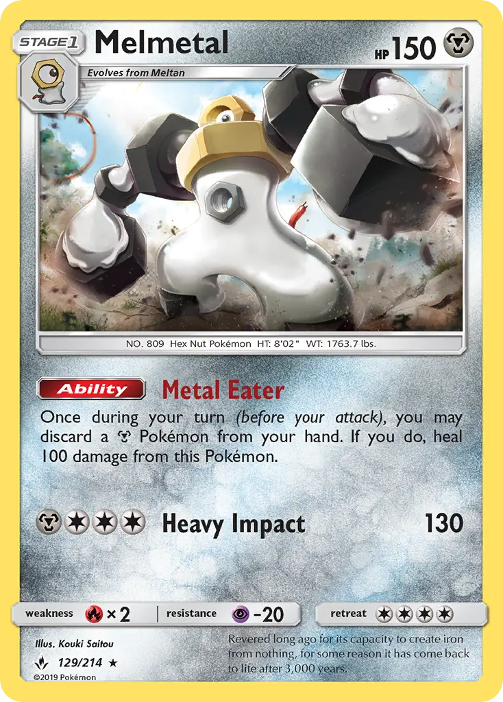 Melmetal 129 card from Unbroken Bonds