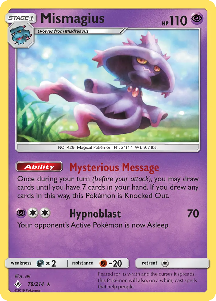 Mismagius 78 card from Unbroken Bonds