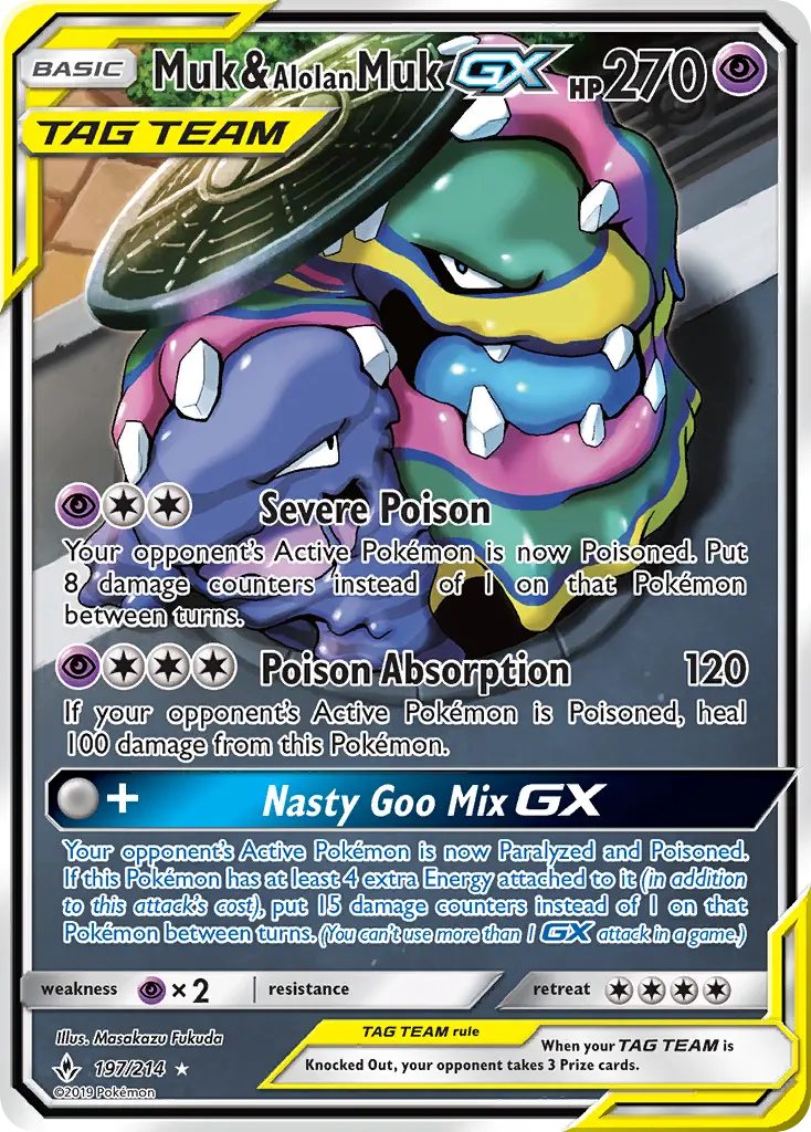 Muk & Alolan Muk-GX 197 — Unbroken Bonds 197, Holofoil finish