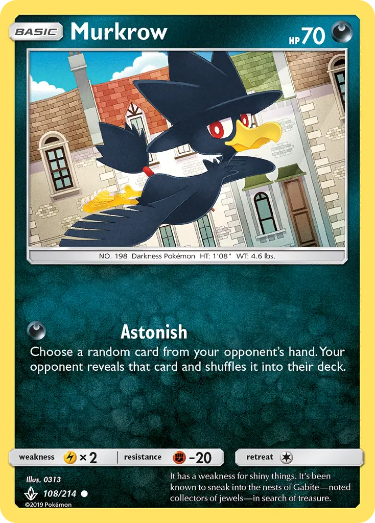 Murkrow 108 — Unbroken Bonds 108, Normal finish
