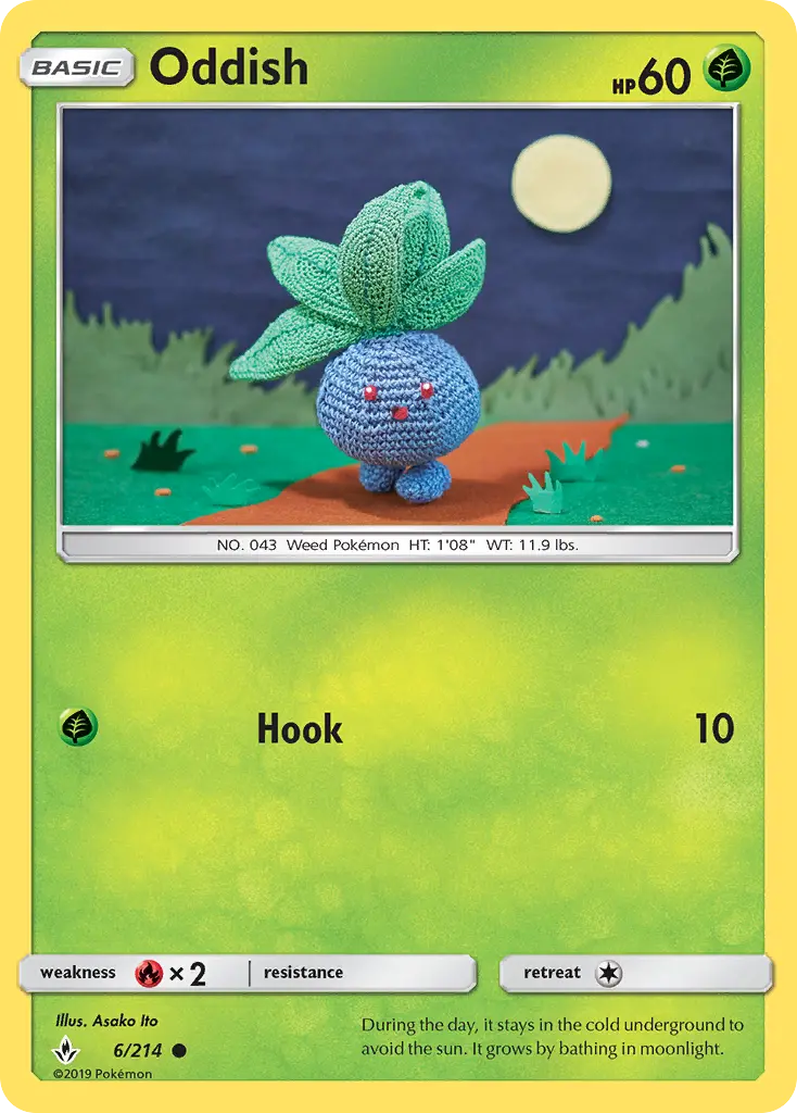 Oddish 6 card from Unbroken Bonds