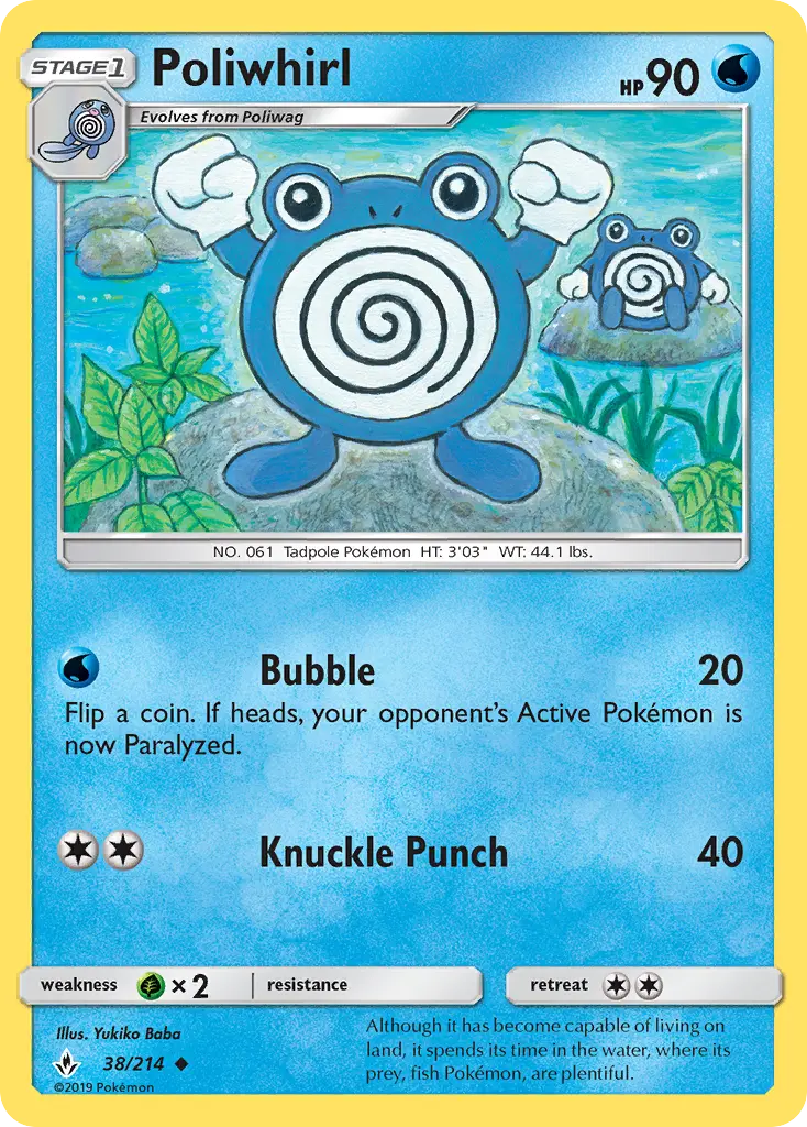 Poliwhirl 38 card from Unbroken Bonds