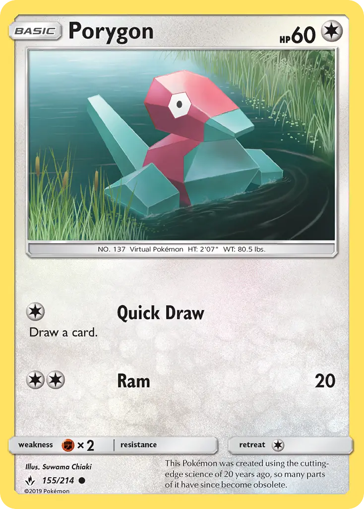 Porygon 155 card from Unbroken Bonds