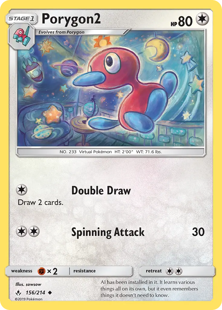 Porygon2 156 — Unbroken Bonds 156, Normal finish